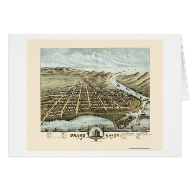 Asile grand, carte panoramique de MI - 1874 (Devant horizontal)