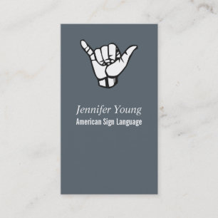 ASL, Carte de visite de langue des signes
