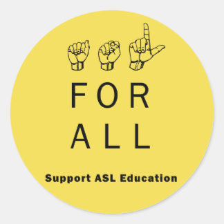 ASL pour tous - Soutien Stickers Éducation ASL