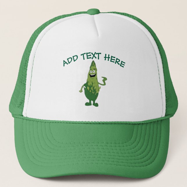 Asparagus Man, ajouter du texte, Casquette (Devant)