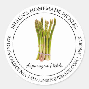 Asparagus Pickle étiquette moderne