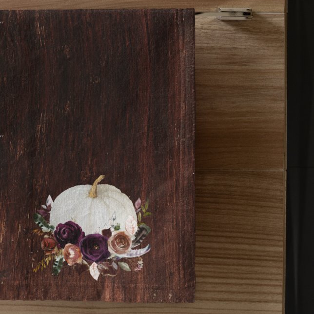 Aspect bois Automne Citrouille Blanc Rustique  (Créateur téléchargé)