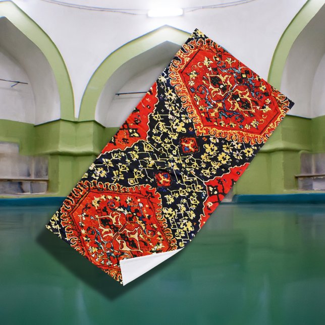 Aspect tapis oriental en bleu&orange (Créateur téléchargé)