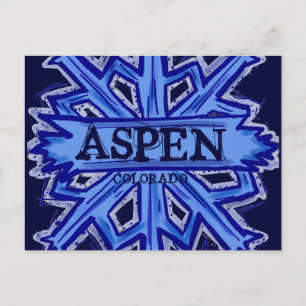 Aspen Colorado carte postale de flocons de neige h
