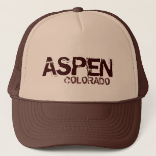 Aspen Colorado casquette brun simple