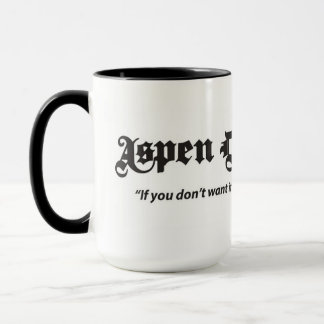 Aspen Daily News 15 oz. Mug blanc avec poignée noi
