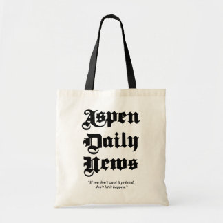 Aspen Daily News Sac fourre-tout en toile avec poi