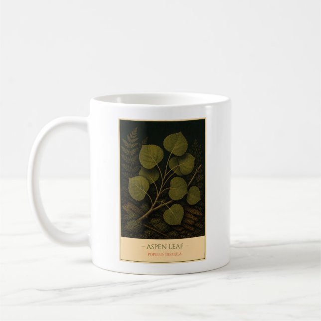 Aspen Leaf – Vintage Botanical Mug (Gauche)