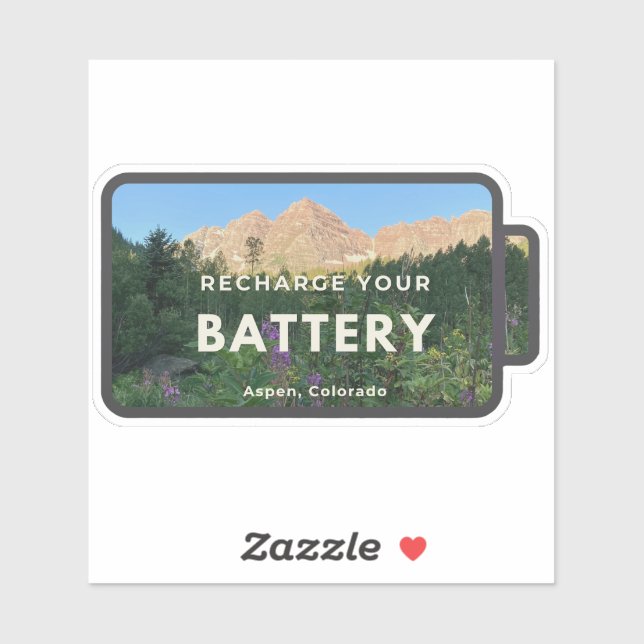 Aspen Maroon Bells Recharge Sticker (Feuille)