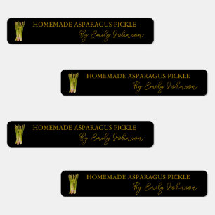 Asperges maison Pickle Étiquette mince