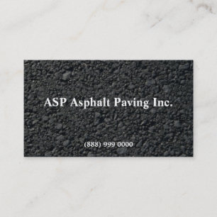 Asphalte pavant le carte de visite
