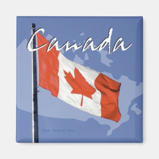 Aspiration Canada Drapeau Voyage Souvenir Magnet f (Devant)