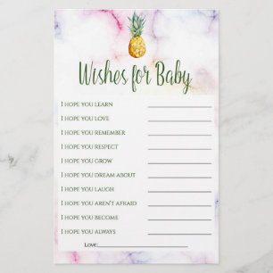 Aspirations d'été ananas pour Baby shower bébé jeu