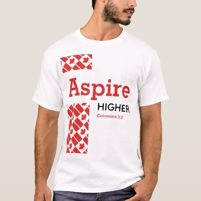 ASPIRE HAUT Canada Drapeau Écriture chrétienne (Devant)