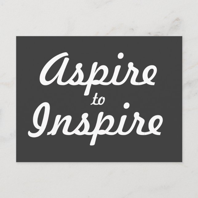 Aspire Inspirer Motivation Carte Postale (Devant)