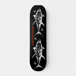 Assassin Fishing - Tribal Black Skateboard