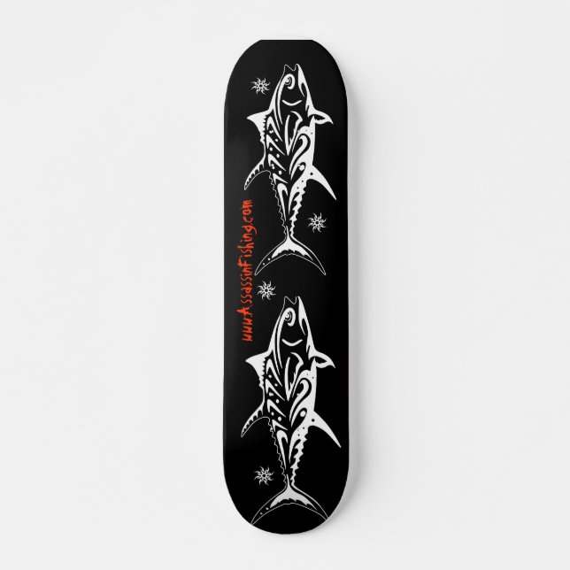 Assassin Fishing - Tribal Black Skateboard (Devant)