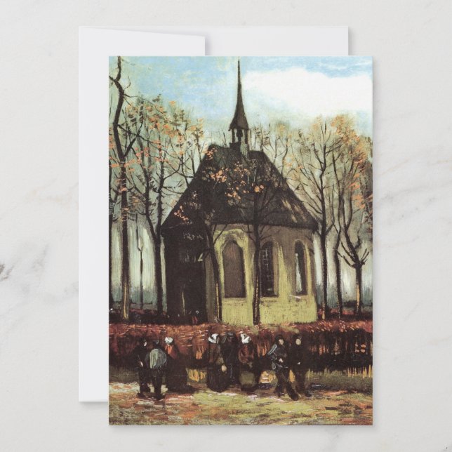 Assemblée à l'église, Nuenen par Vincent van Gogh (Devant)