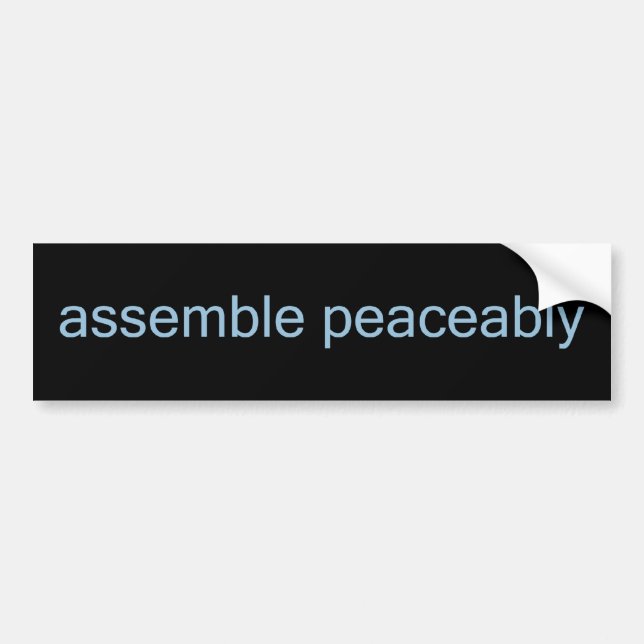Assembler pacifiquement - Sticker pare-chocs - noi (Devant)