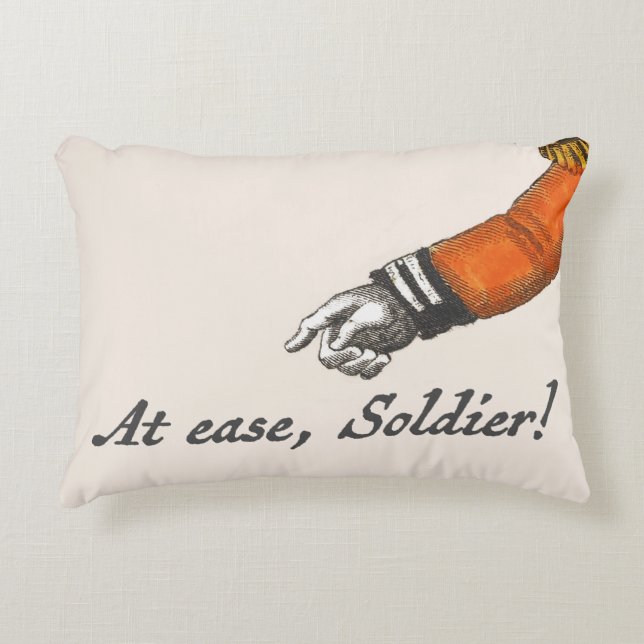 Asseyez-vous Soldat Pointeur Accent Main Coussin (Devant)