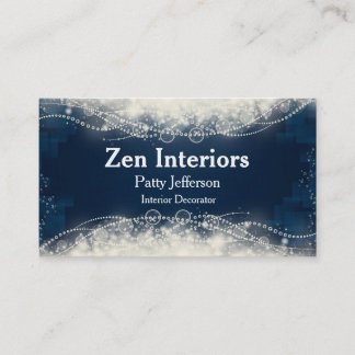 Assez bleu et blanc perle le carte de visite
