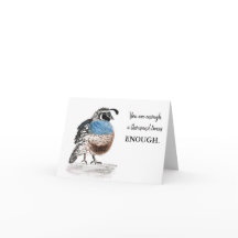 -Assez- Carte de voeux Quail