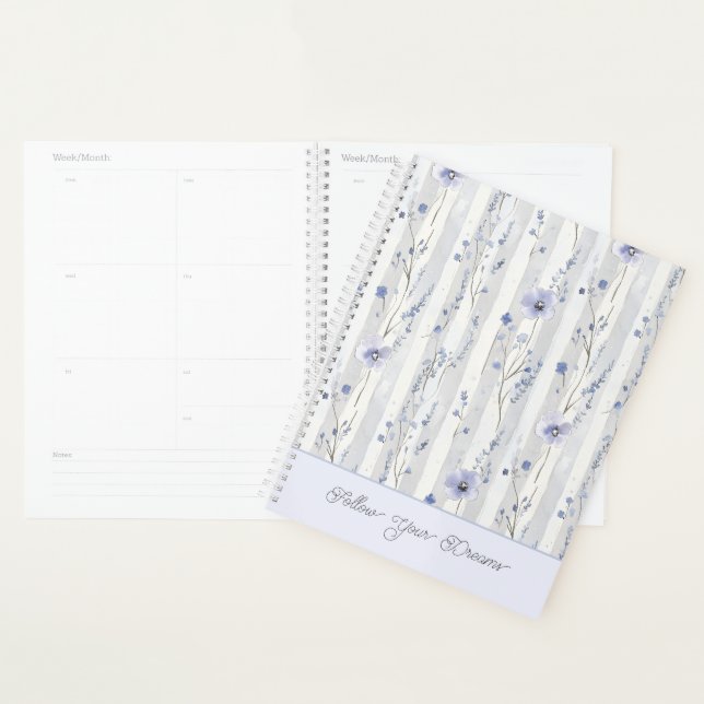 Assez Chic Fleurs Lavande Rayures  (Devant avec enveloppe)