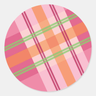 Assez dans des autocollants de plaid