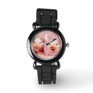 Assez dans la montre rose de parties scintillantes