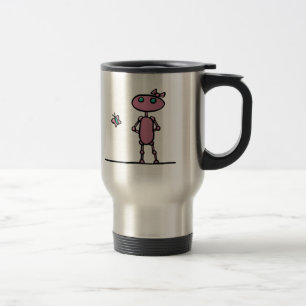 Assez dans la tasse rose de voyage