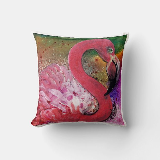 ASSEZ DANS le coussin ROSE de flamant la (Recto)