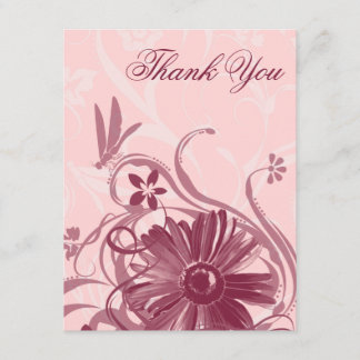 Assez dans les cartes roses de Merci de libellule