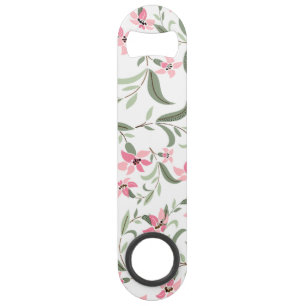 Assez Élégant Motif Floral Rose Blanc