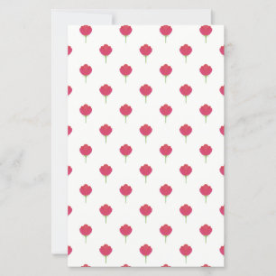 Assez luxuriant motif de tulipes roses sur papier