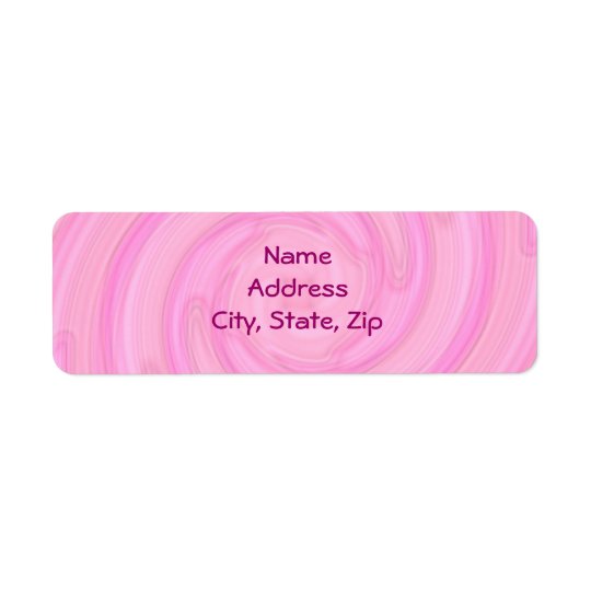 Assez pâle - remous girly rose étiquette d’adresse retour