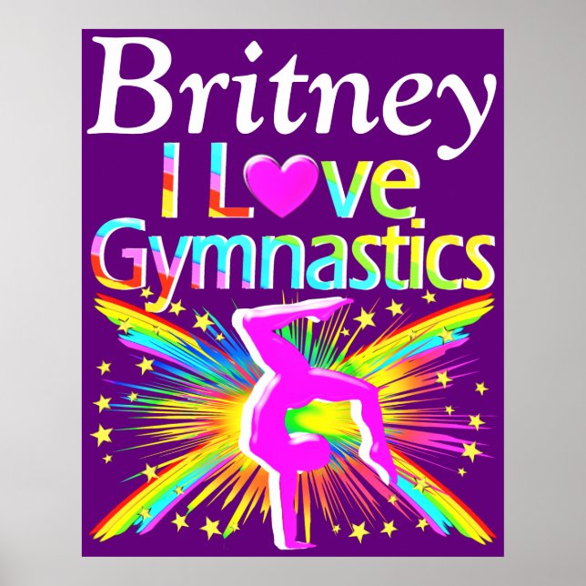 ASSEZ PURPLE J'AIME GYMNASTICS POSTER (Devant)