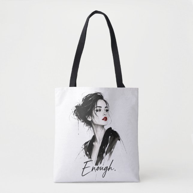Assez. Sac fourre-tout en coton Statement Minimali (Devant)
