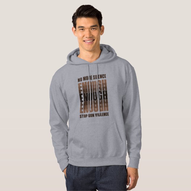 Assez | Sweat - shirt à capuche masculin (Devant entier)