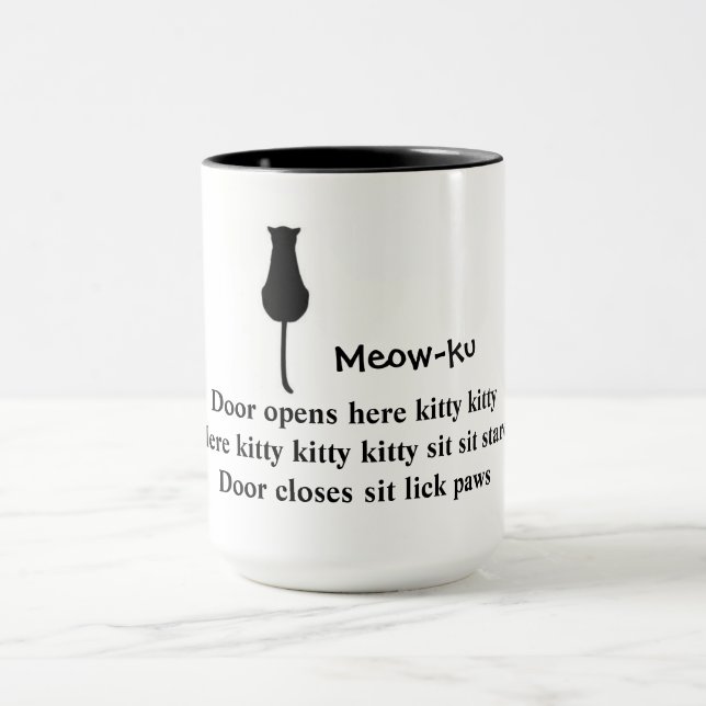 Assieds-pieds : Mug de chat Meow-ku (Centre)