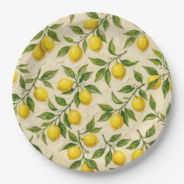 Assiette à motif fleur de citron (Devant)