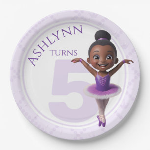 Assiette Ballerine Violette Personnalisée pour l'a