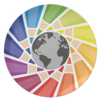 Assiette Colorez votre propre monde