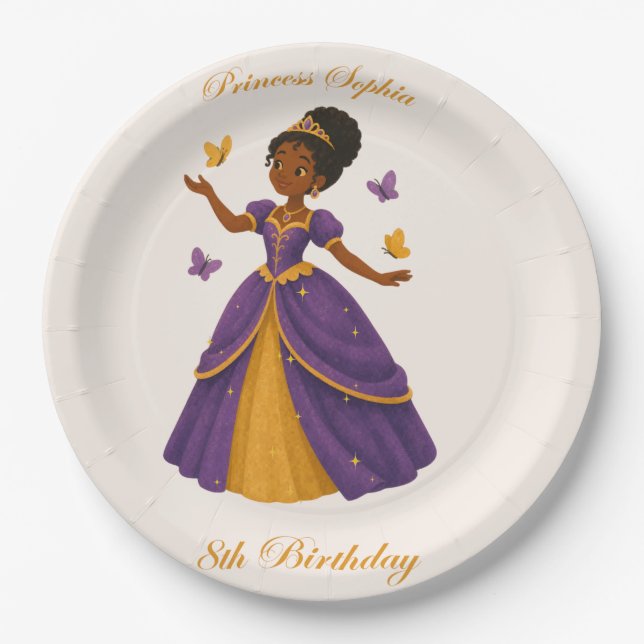 Assiette d'anniversaire de princesse royale  (Devant)
