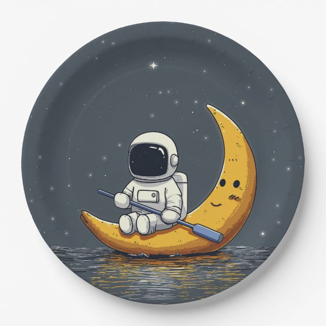 Assiette d'anniversaire Espace Hors de ce Monde (Devant)