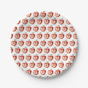 Assiette de Baby Shower Apple of Our Eye Cœur de P