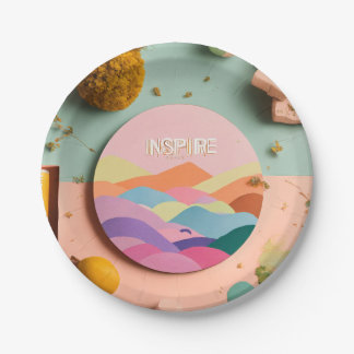 Assiette de design inspirant et colorée