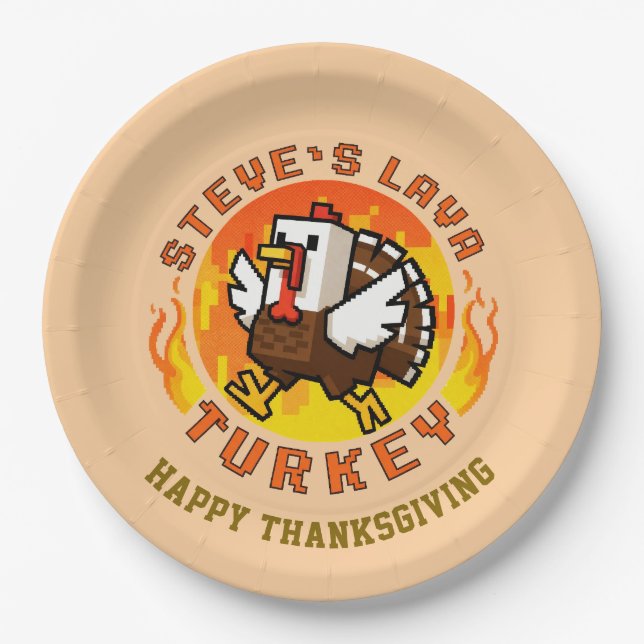 Assiette de dinde de lave de Thanksgiving Steve (Devant)