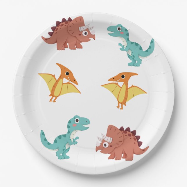 assiette de dinosaure parfaite pour les enfants an (Devant)