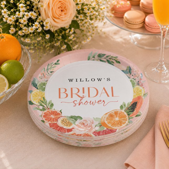 Assiette de Faveur de Réception de Mariage Citrus  (Créateur téléchargé)