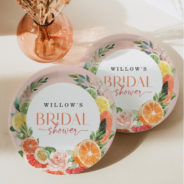 Assiette de Faveur de Réception de Mariage Citrus  (Créateur téléchargé)